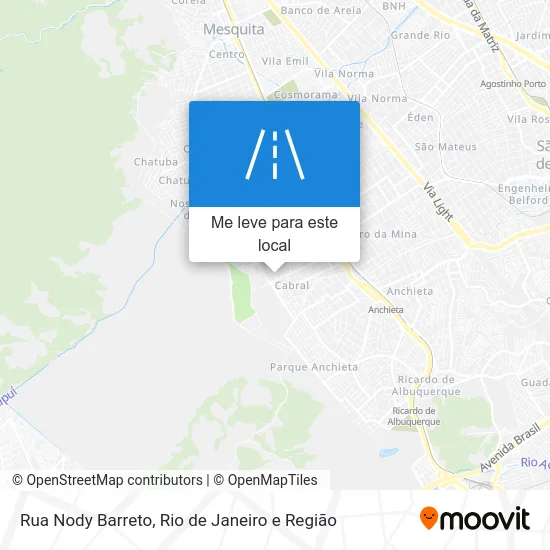 Rua Nody Barreto mapa