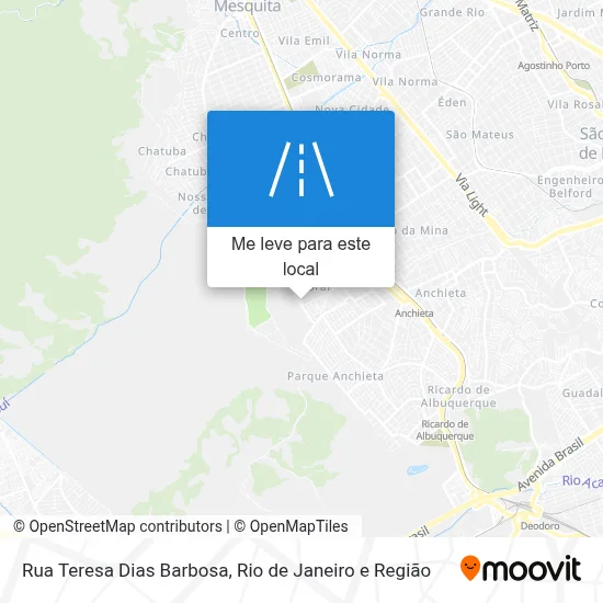 Rua Teresa Dias Barbosa mapa