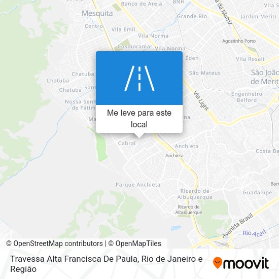 Travessa Alta Francisca De Paula mapa