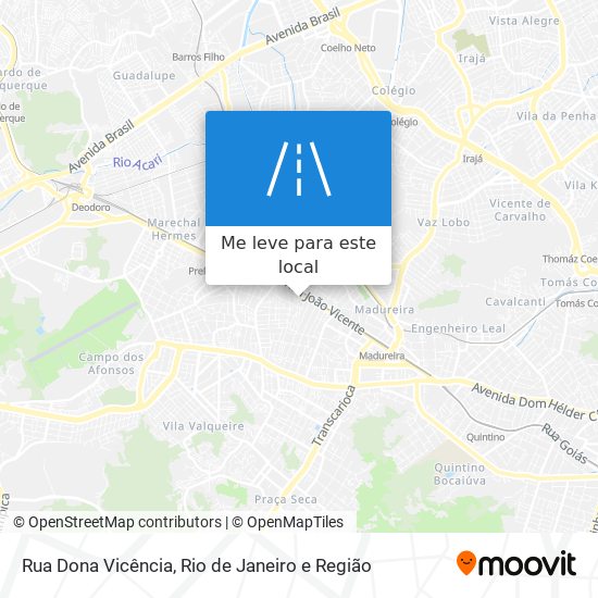 Rua Dona Vicência mapa