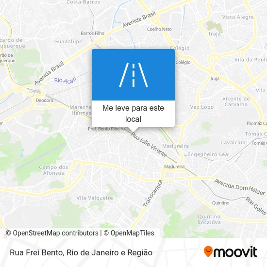 Rua Frei Bento mapa