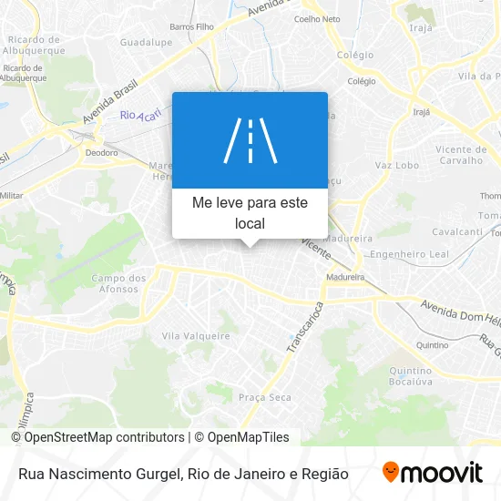 Rua Nascimento Gurgel mapa