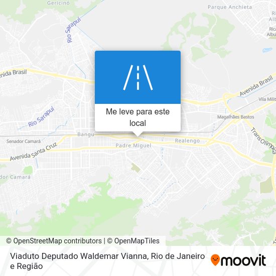 Viaduto Deputado Waldemar Vianna mapa