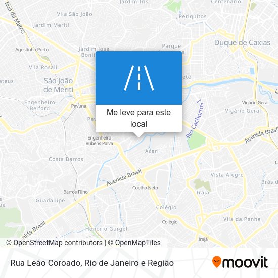 Rua Leão Coroado mapa