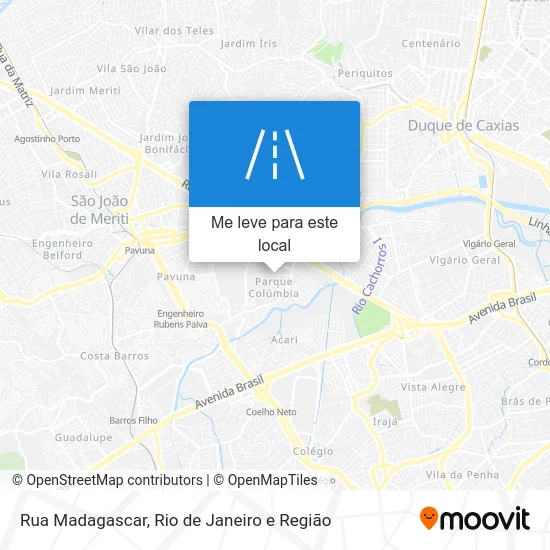 Rua Madagascar mapa