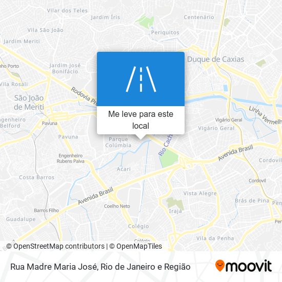 Rua Madre Maria José mapa