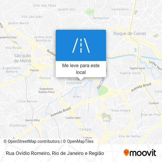 Rua Ovídio Romeiro mapa