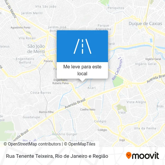 Rua Tenente Teixeira mapa