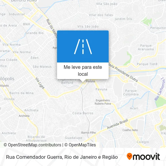 Rua Comendador Guerra mapa