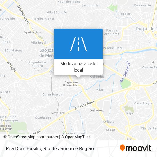 Rua Dom Basílio mapa