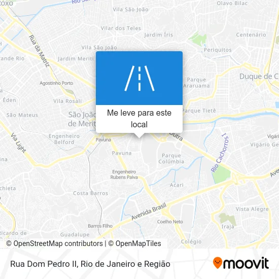 Rua Dom Pedro II mapa