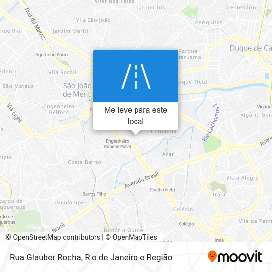 Rua Glauber Rocha mapa