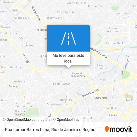 Rua Itamar Barros Lima mapa