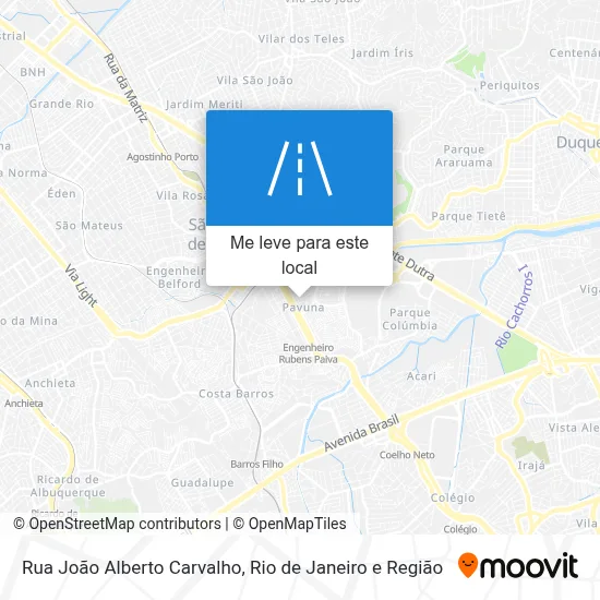 Rua João Alberto Carvalho mapa