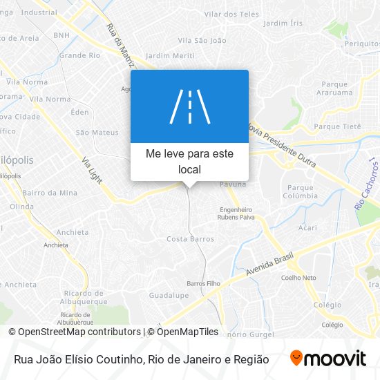 Rua João Elísio Coutinho mapa