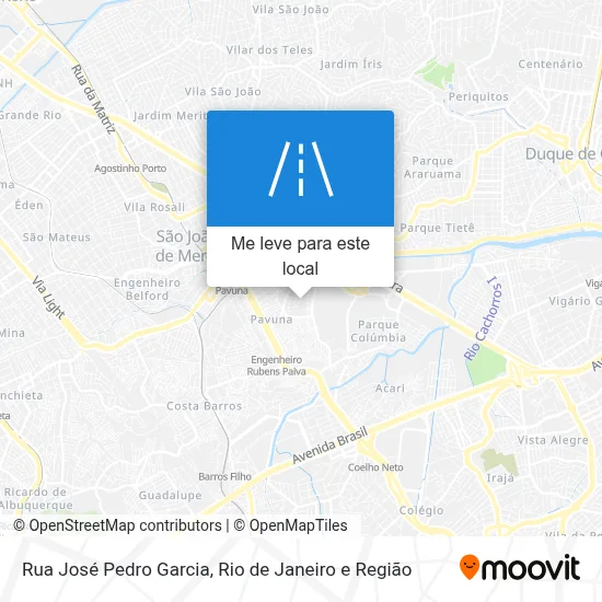 Rua José Pedro Garcia mapa