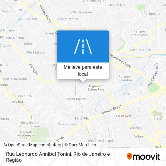 Rua Leonardo Annibal Tonini mapa