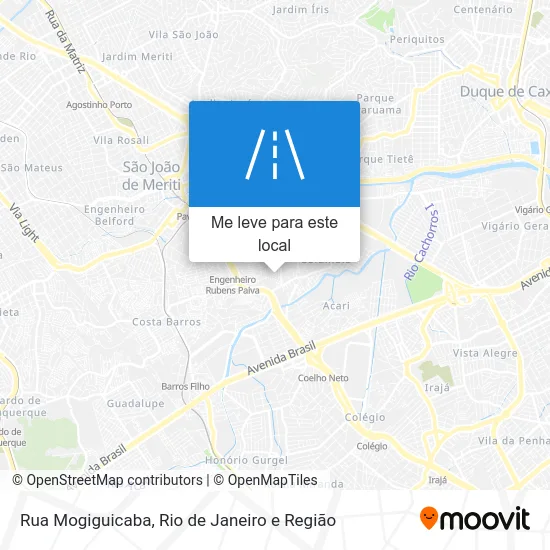 Rua Mogiguicaba mapa