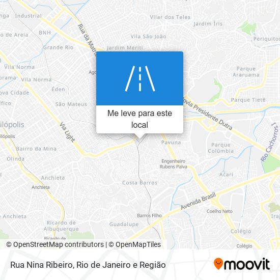 Rua Nina Ribeiro mapa