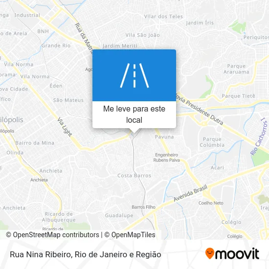 Rua Nina Ribeiro mapa