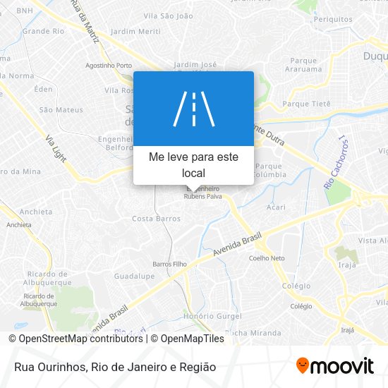 Rua Ourinhos mapa
