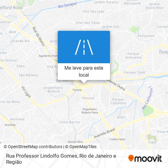 Rua Professor Lindolfo Gomes mapa