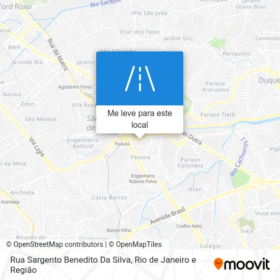 Rua Sargento Benedito Da Silva mapa