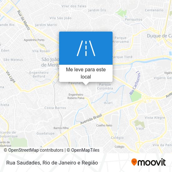Rua Saudades mapa
