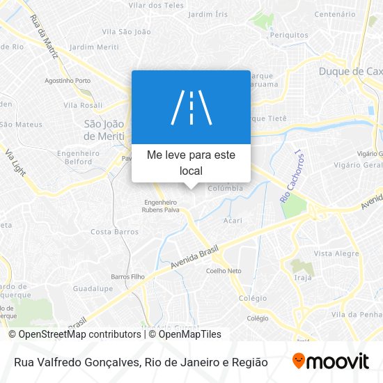 Rua Valfredo Gonçalves mapa