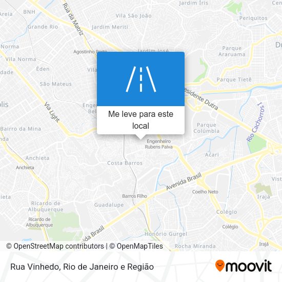 Rua Vinhedo mapa