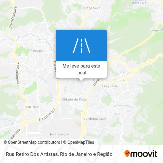 Rua Retiro Dos Artistas mapa