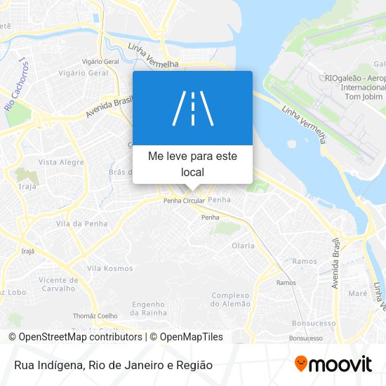 Rua Indígena mapa