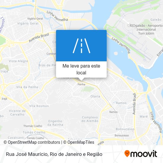 Rua José Maurício mapa