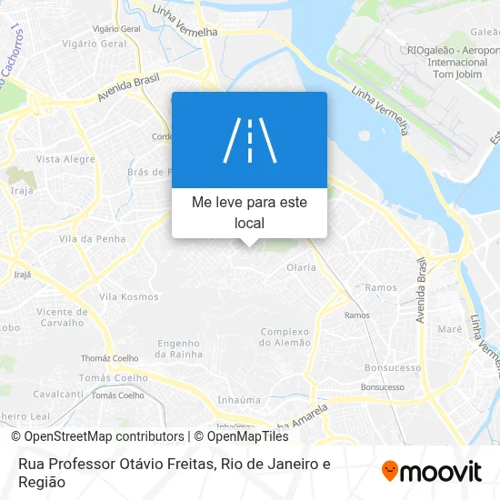 Rua Professor Otávio Freitas mapa