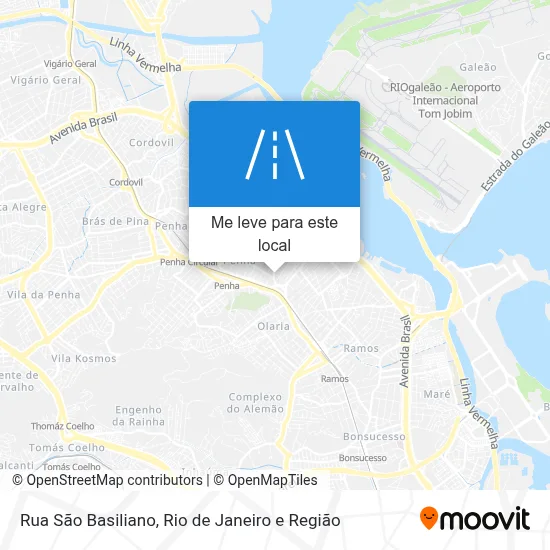 Rua São Basiliano mapa