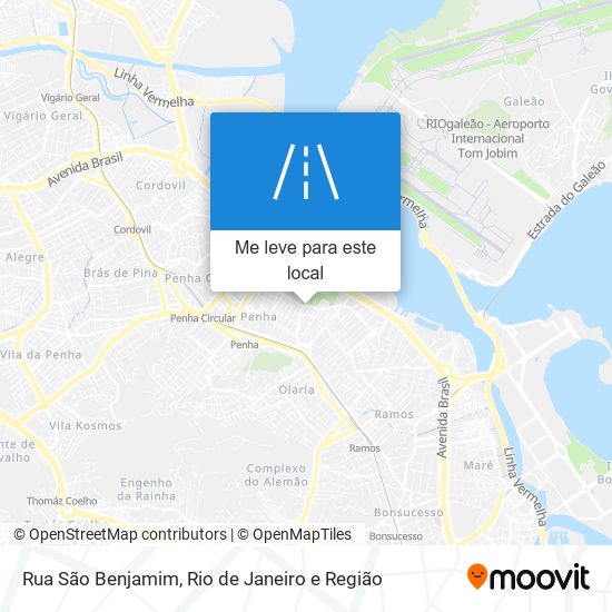 Rua São Benjamim mapa