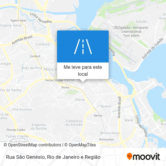 Rua São Genésio mapa