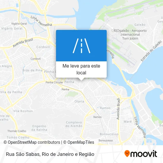 Rua São Sabas mapa