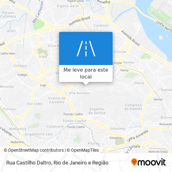 Rua Castilho Daltro mapa