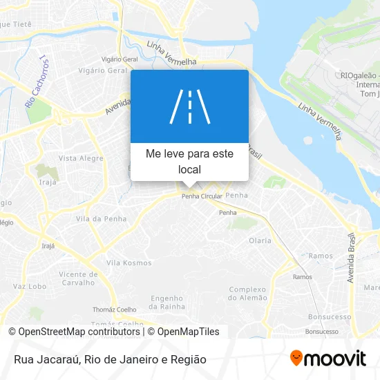 Rua Jacaraú mapa