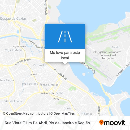 Rua Vinte E Um De Abril mapa