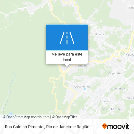 Rua Galdino Pimentel mapa