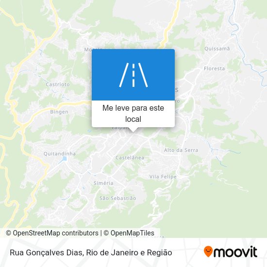Rua Gonçalves Dias mapa