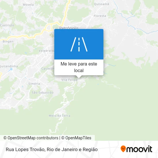 Rua Lopes Trovão mapa