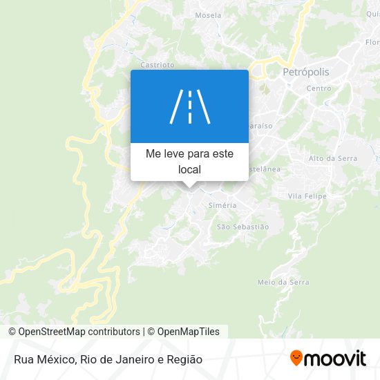 Rua México mapa