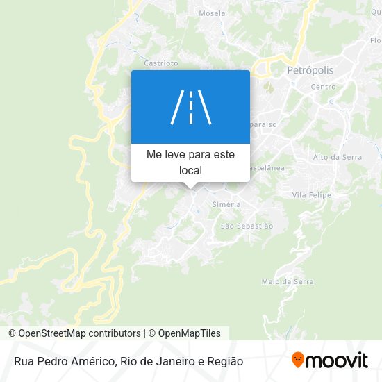 Rua Pedro Américo mapa