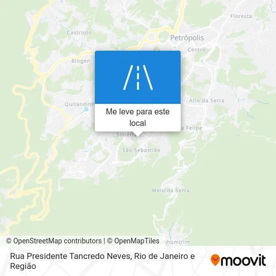 Rua Presidente Tancredo Neves mapa