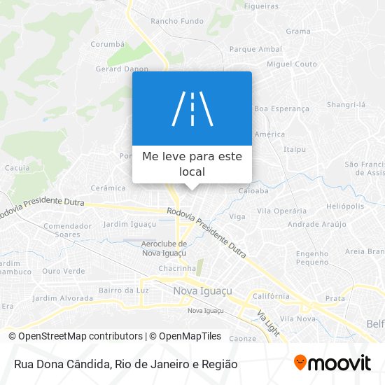 Rua Dona Cândida mapa