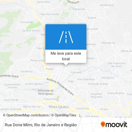 Rua Dona Mimi mapa