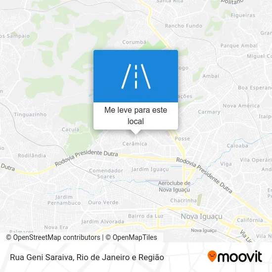 Rua Geni Saraiva mapa